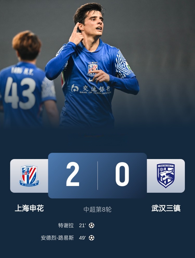权健客场取胜，雄鹿继续领跑中超！